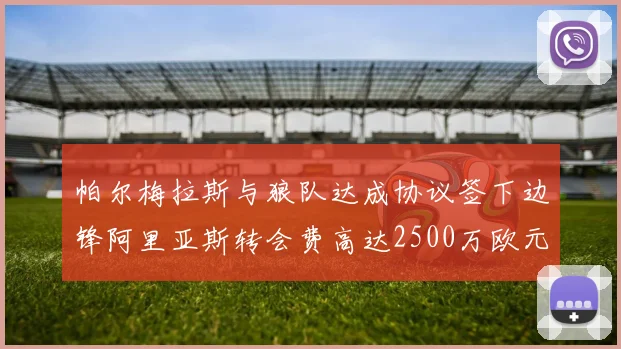 帕尔梅拉斯与狼队达成协议签下边锋阿里亚斯转会费高达2500万欧元